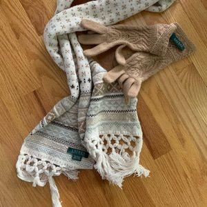 Ralph Lauren Knit scarf & glove set